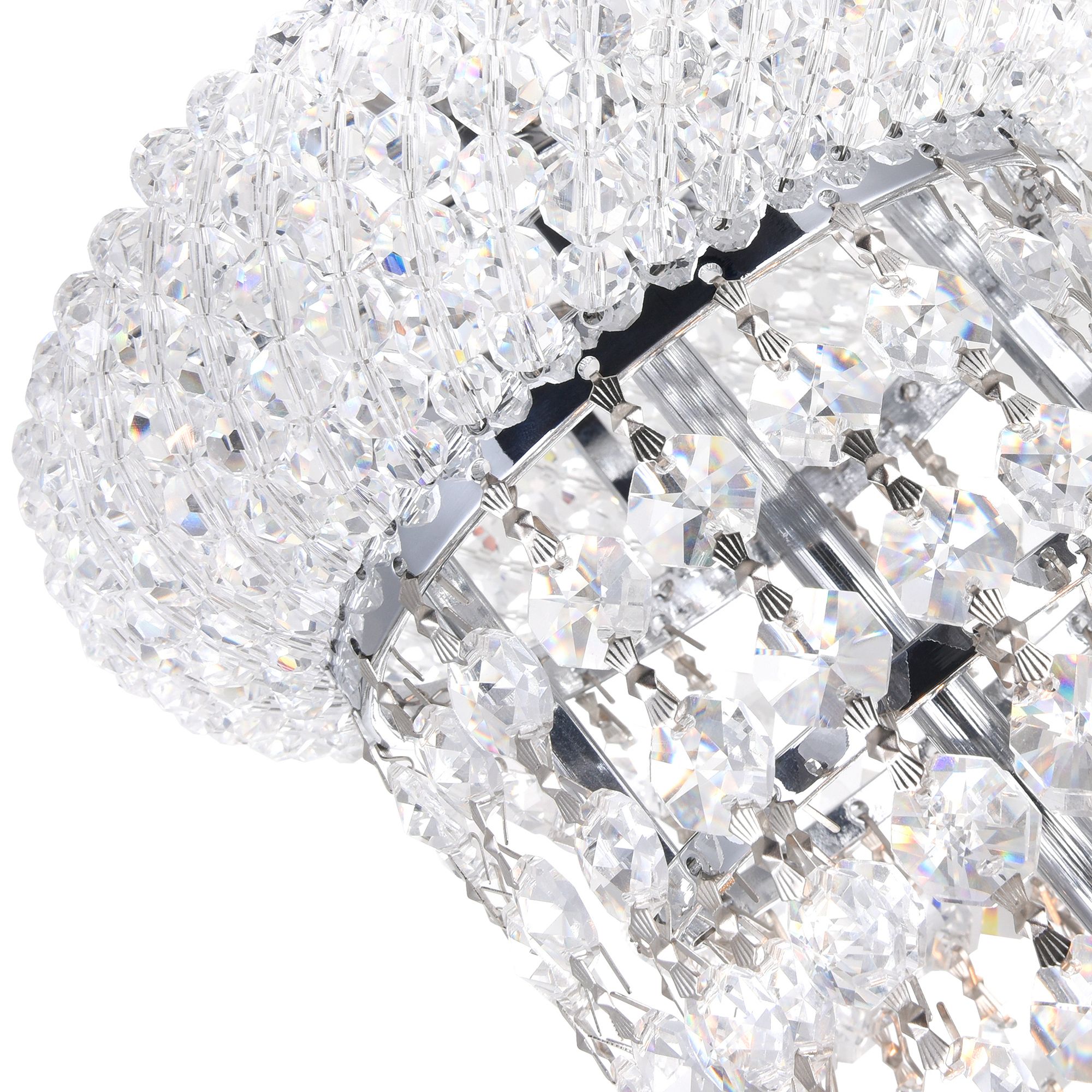 Image 3 Empire 8 Light 18in Chrome Floor Lamp with Crystals more views