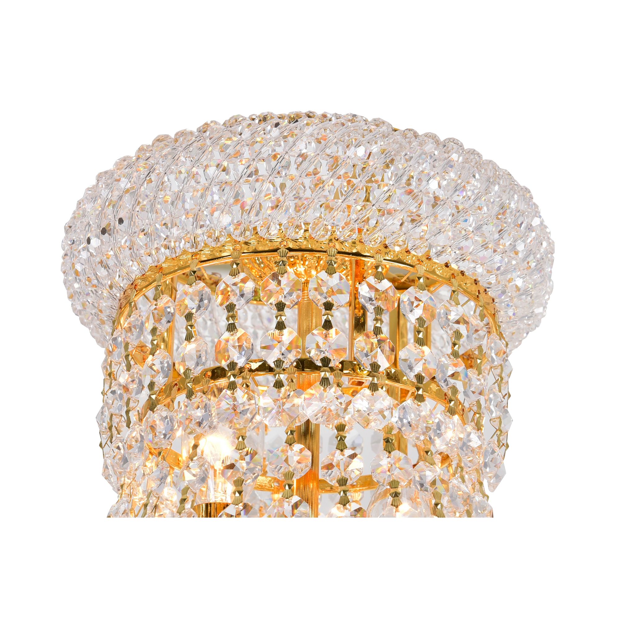 Image 4 Empire 8 Light 18in Gold Floor Lamp with Crystals more views