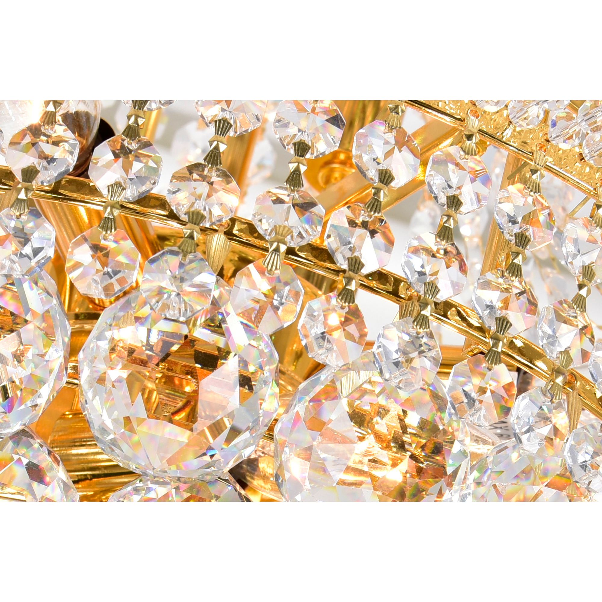 Image 5 Empire 8 Light 18in Gold Floor Lamp with Crystals more views