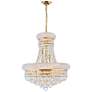 1_Empire 8 Light Down Chandelier With Gold Finish