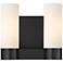 Empire 9.5" High 2 Light Matte Black Sconce With White Shade