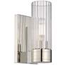 Empire 9.5" High Polished Nickel Sconce With Clear Shade