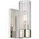 Empire 9.5" High Polished Nickel Sconce With Clear Shade