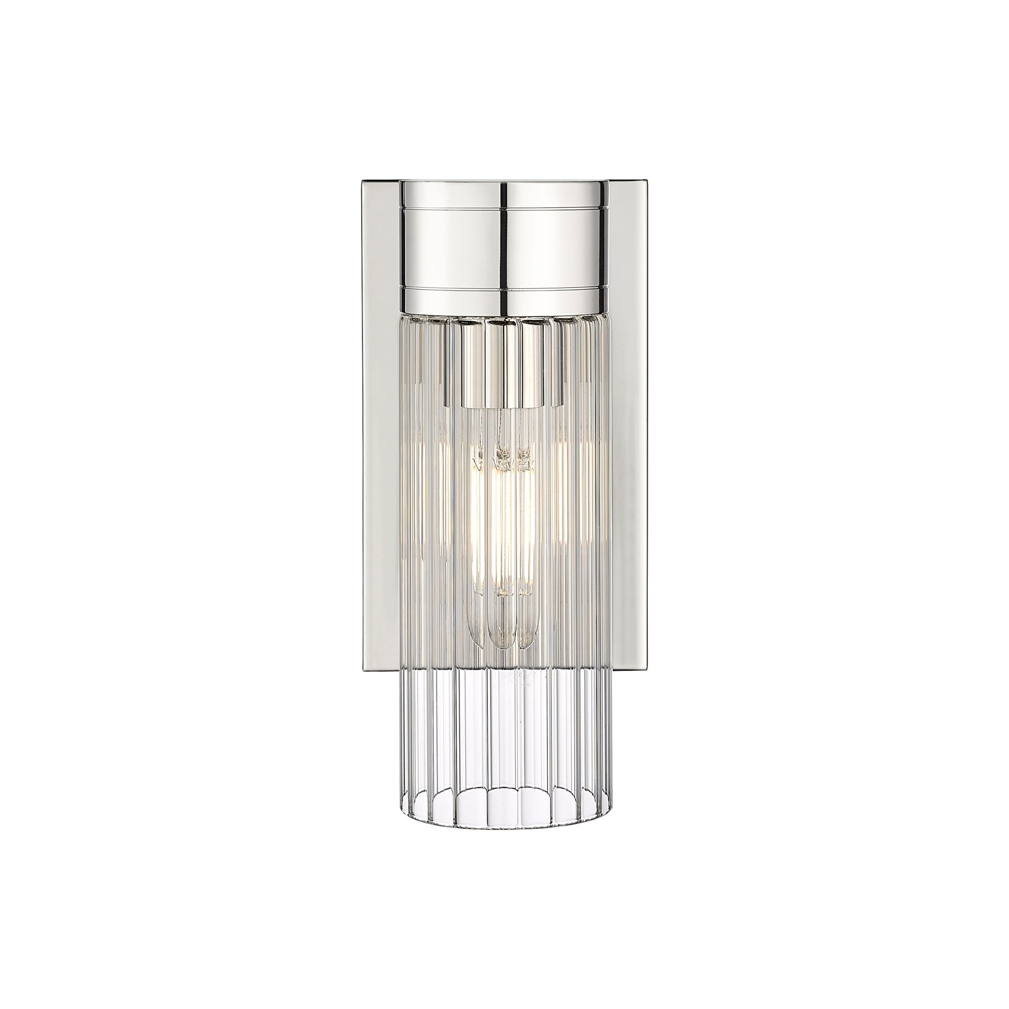 Image 3 Empire 9.5" High Polished Nickel Sconce With Clear Shade more views