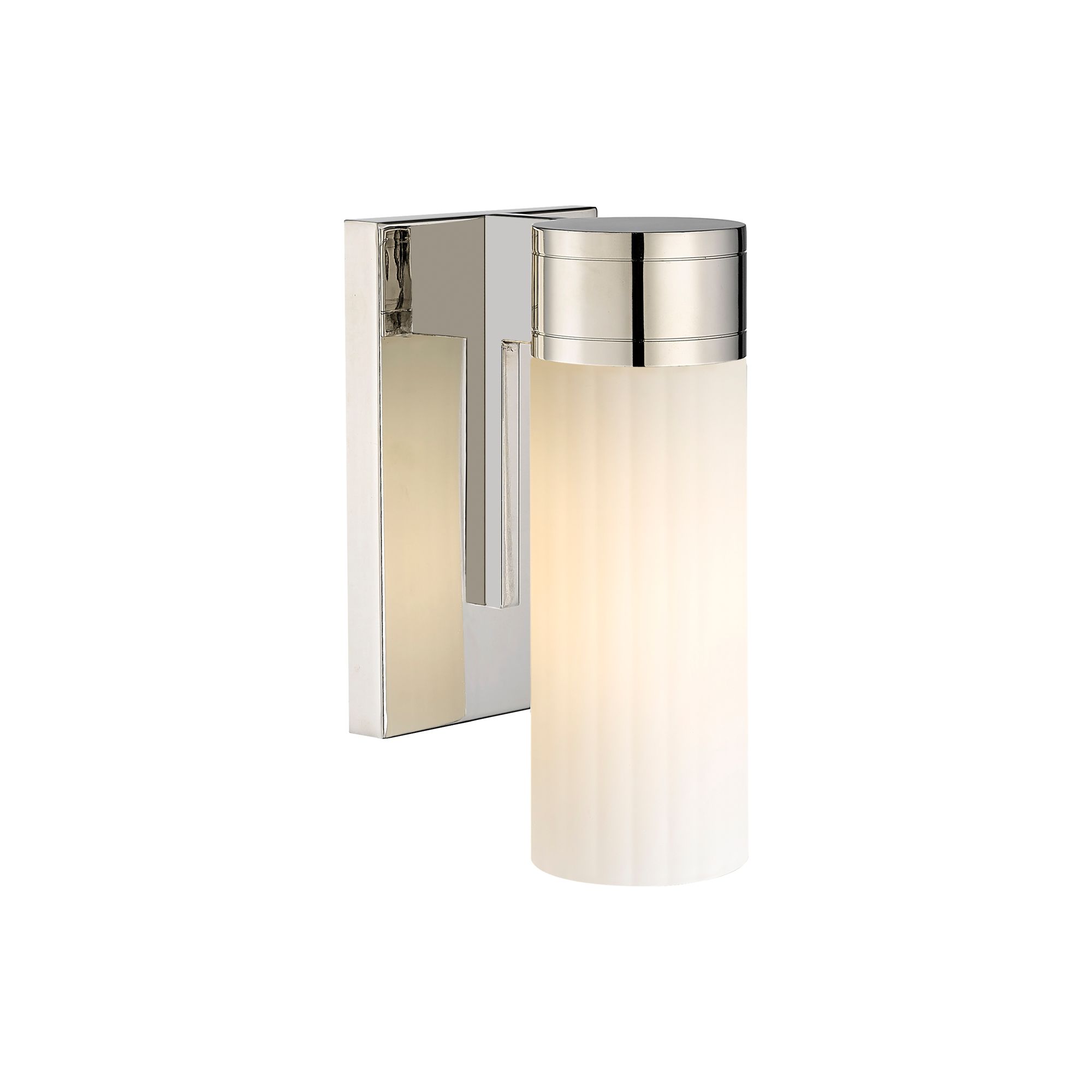 Image 2 Empire 9.5" High Polished Nickel Sconce With White Shade more views