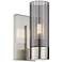Empire 9 1/2" High Satin Nickel Wall Sconce with Smoke Glass