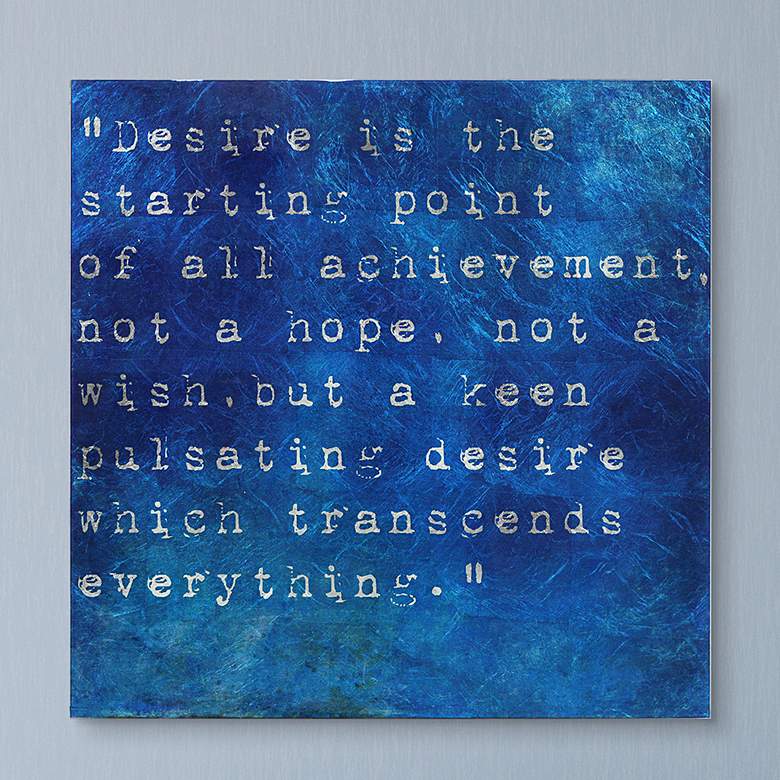 Image 1 Empire Art Desire Reverse Printed Tempered Glass with Silver Leaf Wall Art