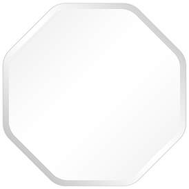 Image1 of Empire Art Direct Beveled Octagonal Black Matte Finished Wall Mirror