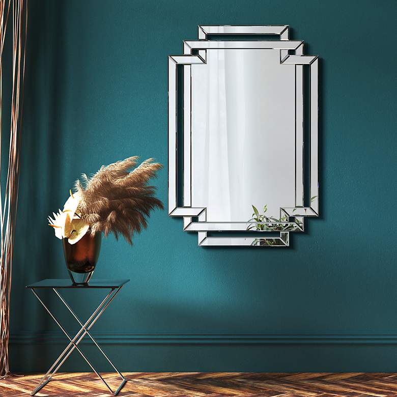 Image 5 Empire Art Direct Crosspath Beveled Framed Wall Mirror more views