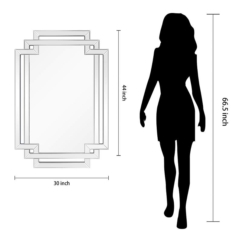 Image 7 Empire Art Direct Crosspath Beveled Framed Wall Mirror more views