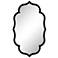 Empire Art Direct Curved Scalloped Wall Mirror on Black Matte Frame