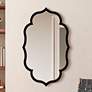 1_Empire Art Direct Curved Scalloped Wall Mirror on Black Matte Frame