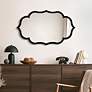 7_Empire Art Direct Curved Scalloped Wall Mirror on Black Matte Frame more views