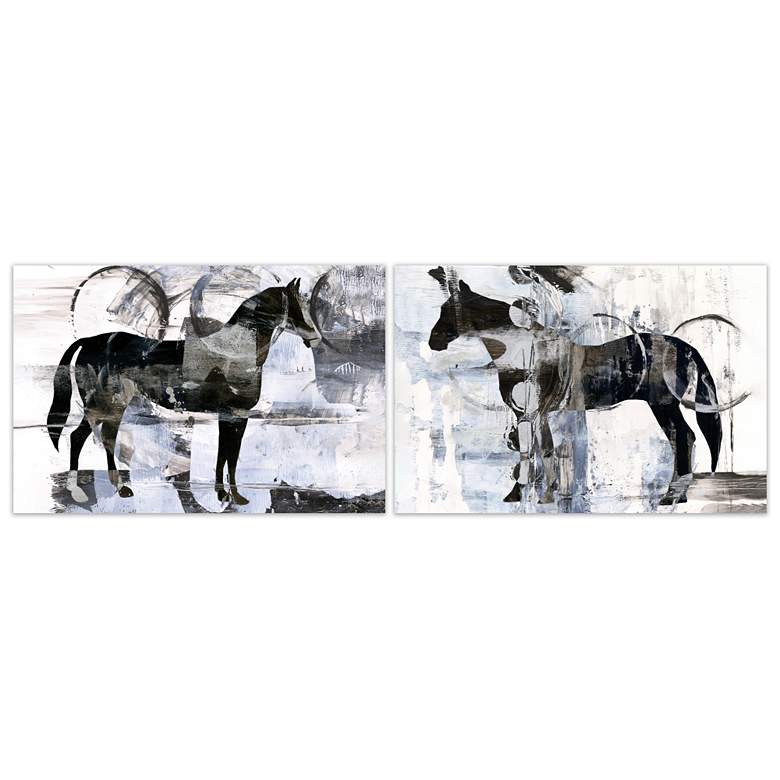 Image 1 Empire Art Direct Equestrian Essence Horse Printed Tempered Glass Wall Art
