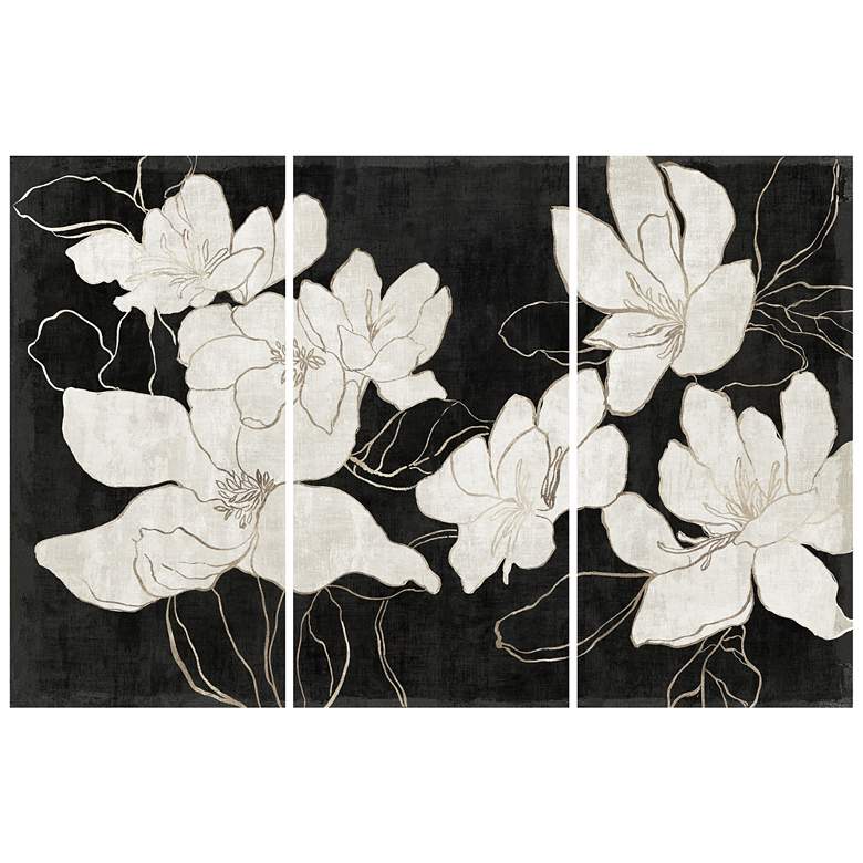 Image 1 Empire Art Direct Floral Elegance Flower Printed Tempered Glass Wall Art