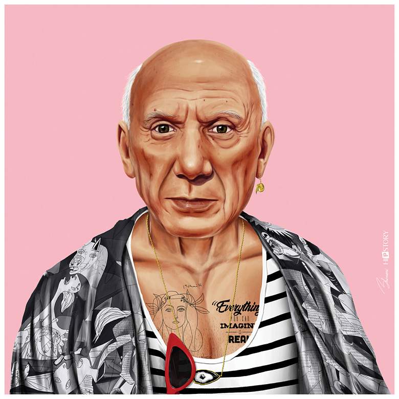 Image 1 Empire Art Direct Hip Pablo Picasso Printed Tempered Glass Wall Art