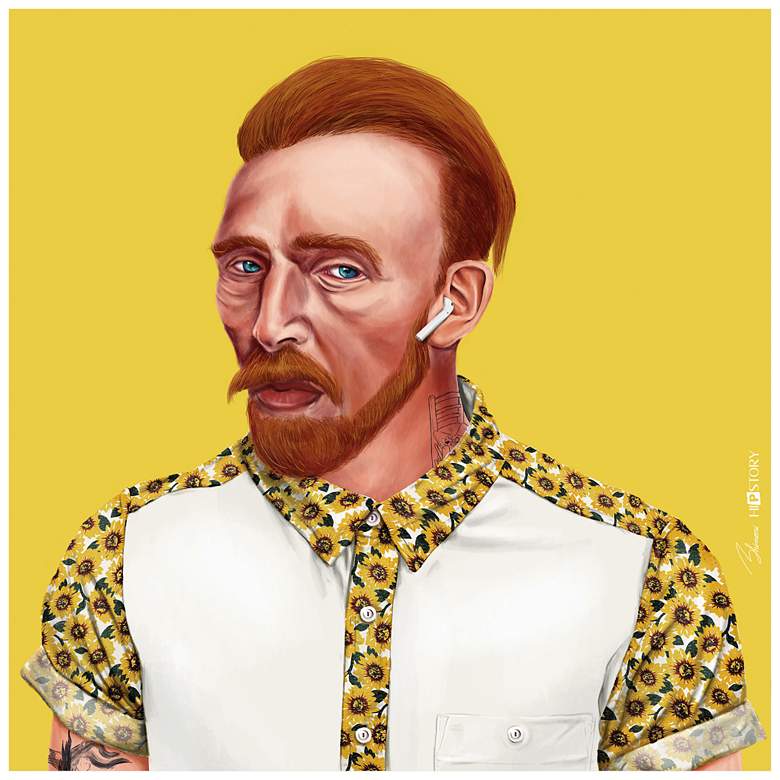 Image 1 Empire Art Direct Hip Vincent Van Gogh Printed Tempered Glass Wall Art