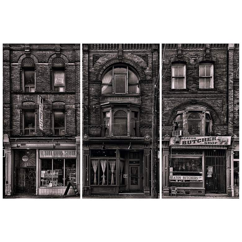 Image 1 Empire Art Direct Historic Brownstone Trio Printed Tempered Glass Wall Art