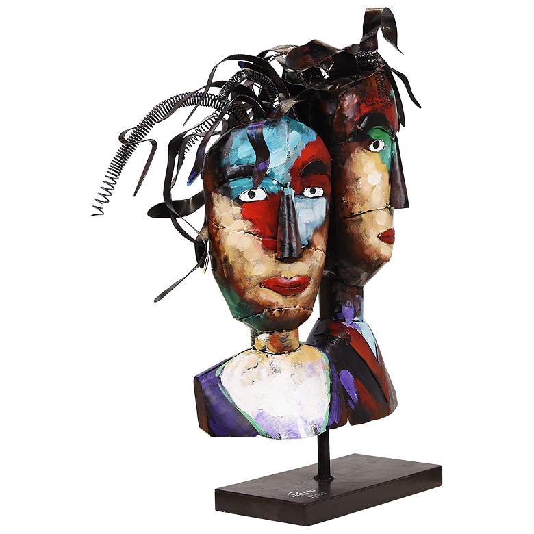 Image 2 Empire Art Direct "Homme 2" Iron Hand-Painted Colorful Art Sculpture more views