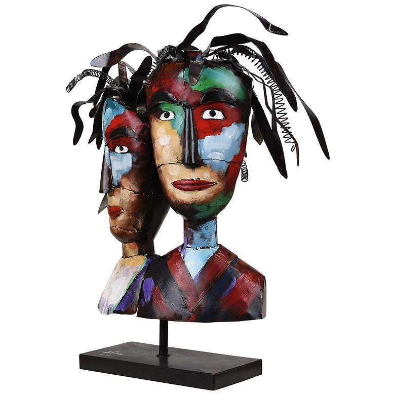 Image 3 Empire Art Direct "Homme 2" Iron Hand-Painted Colorful Art Sculpture more views