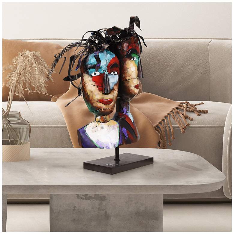 Image 6 Empire Art Direct "Homme 2" Iron Hand-Painted Colorful Art Sculpture more views