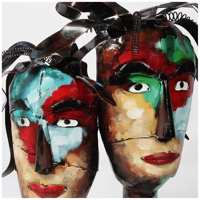 Image 7 Empire Art Direct "Homme 2" Iron Hand-Painted Colorful Art Sculpture more views