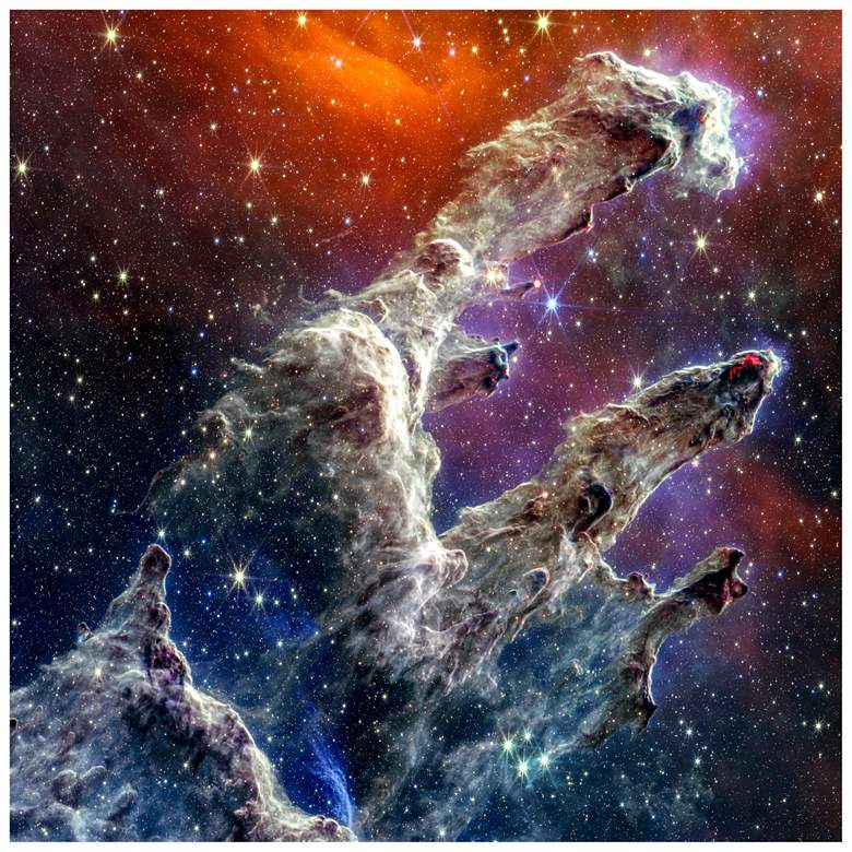 Image 1 Empire Art Direct "Eagle Nebula" Printed Tempered Art Glass Wall