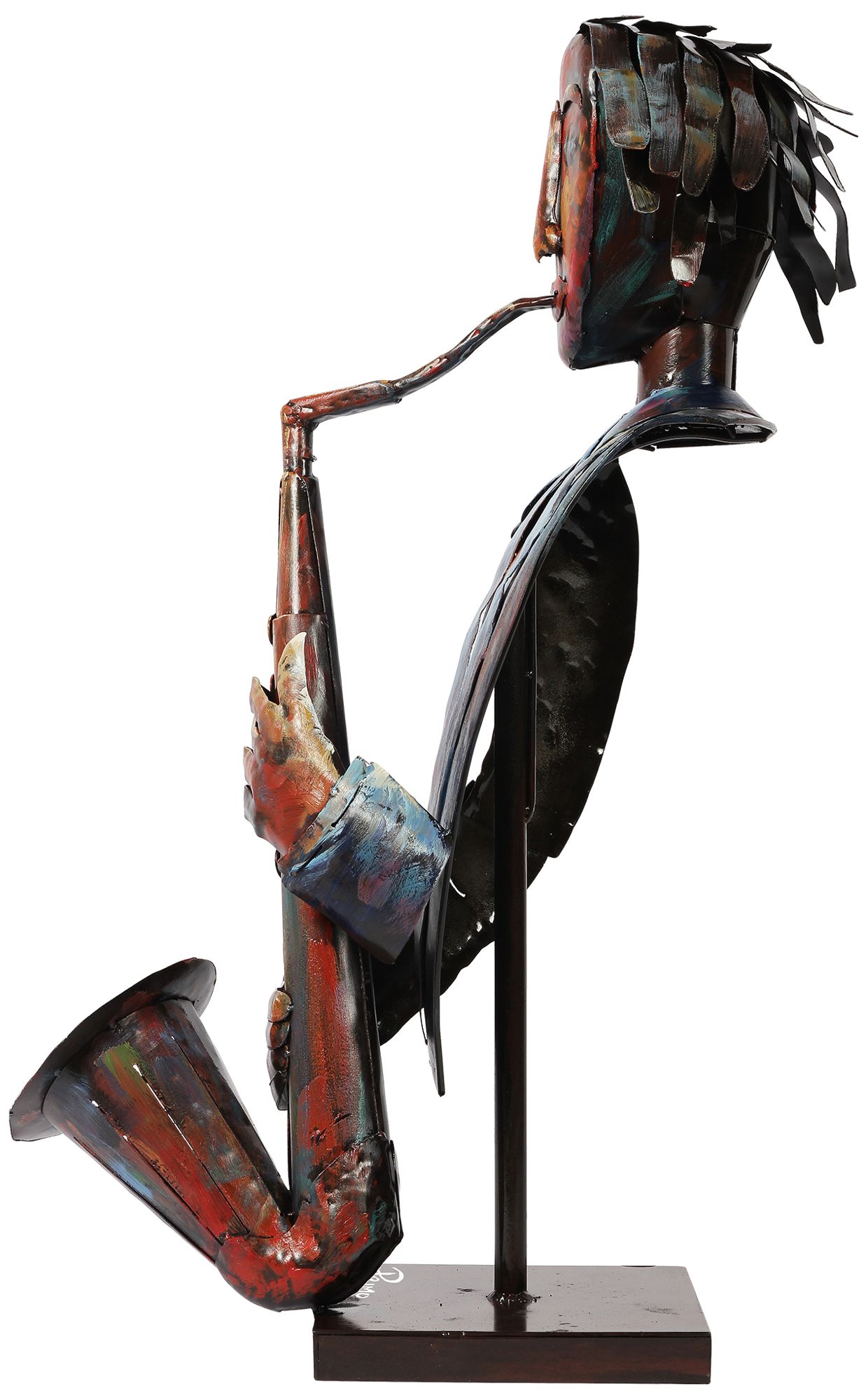 Image 4 Empire Art Direct "The Sxophonist" Iron Hand-Painted Colorful Art more views