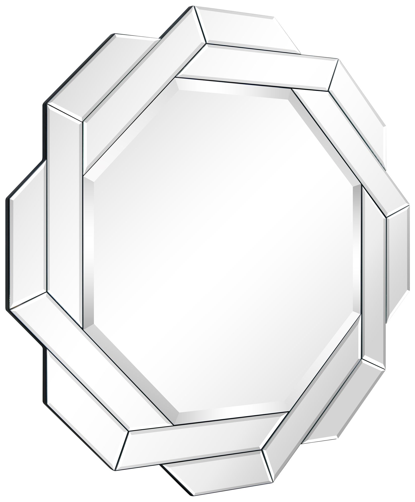 Image 3 Empire Art Direct Interlaced 34" Round Beveled Framed Wall Mirror more views