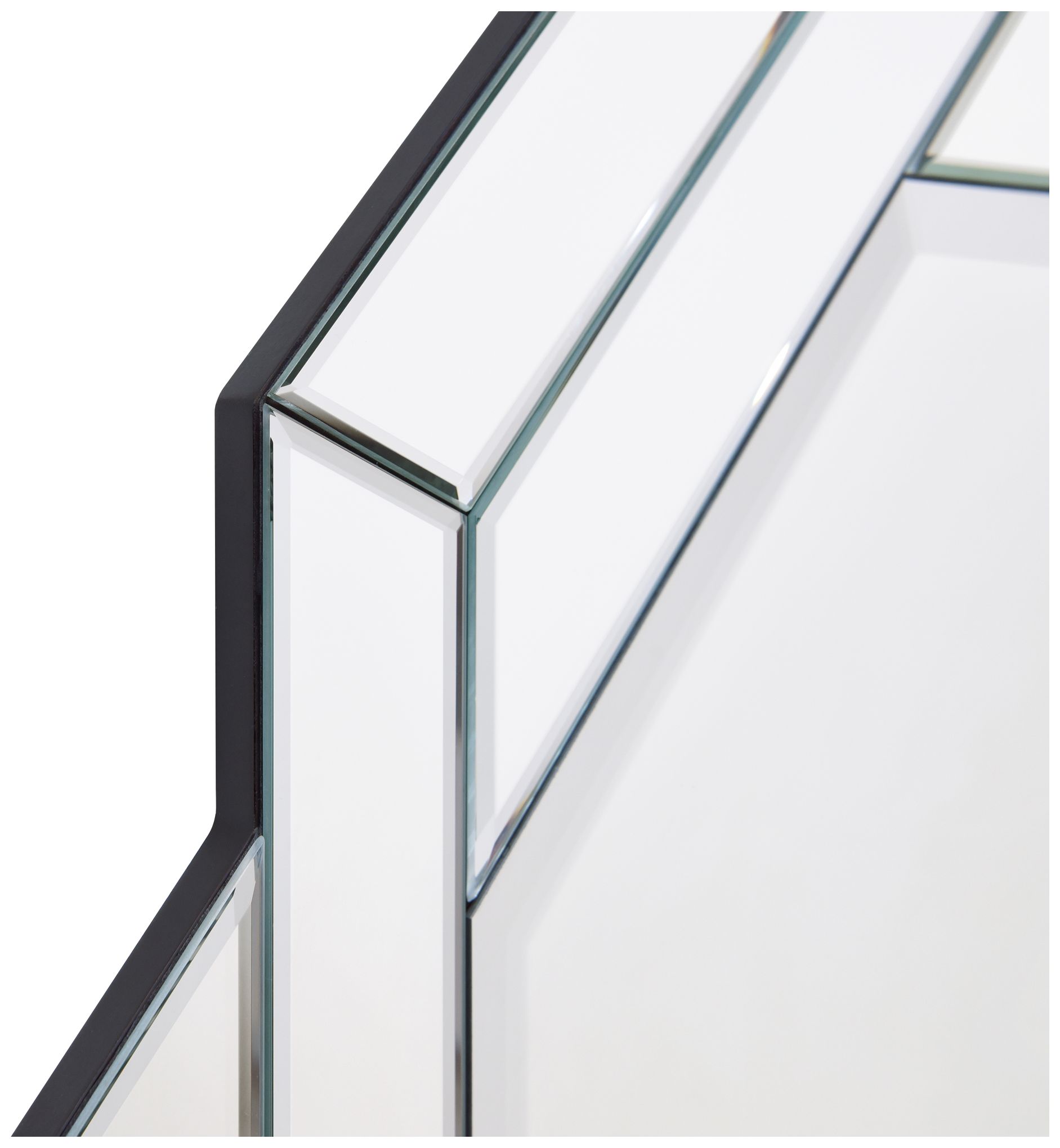 Image 4 Empire Art Direct Interlaced 34" Round Beveled Framed Wall Mirror more views