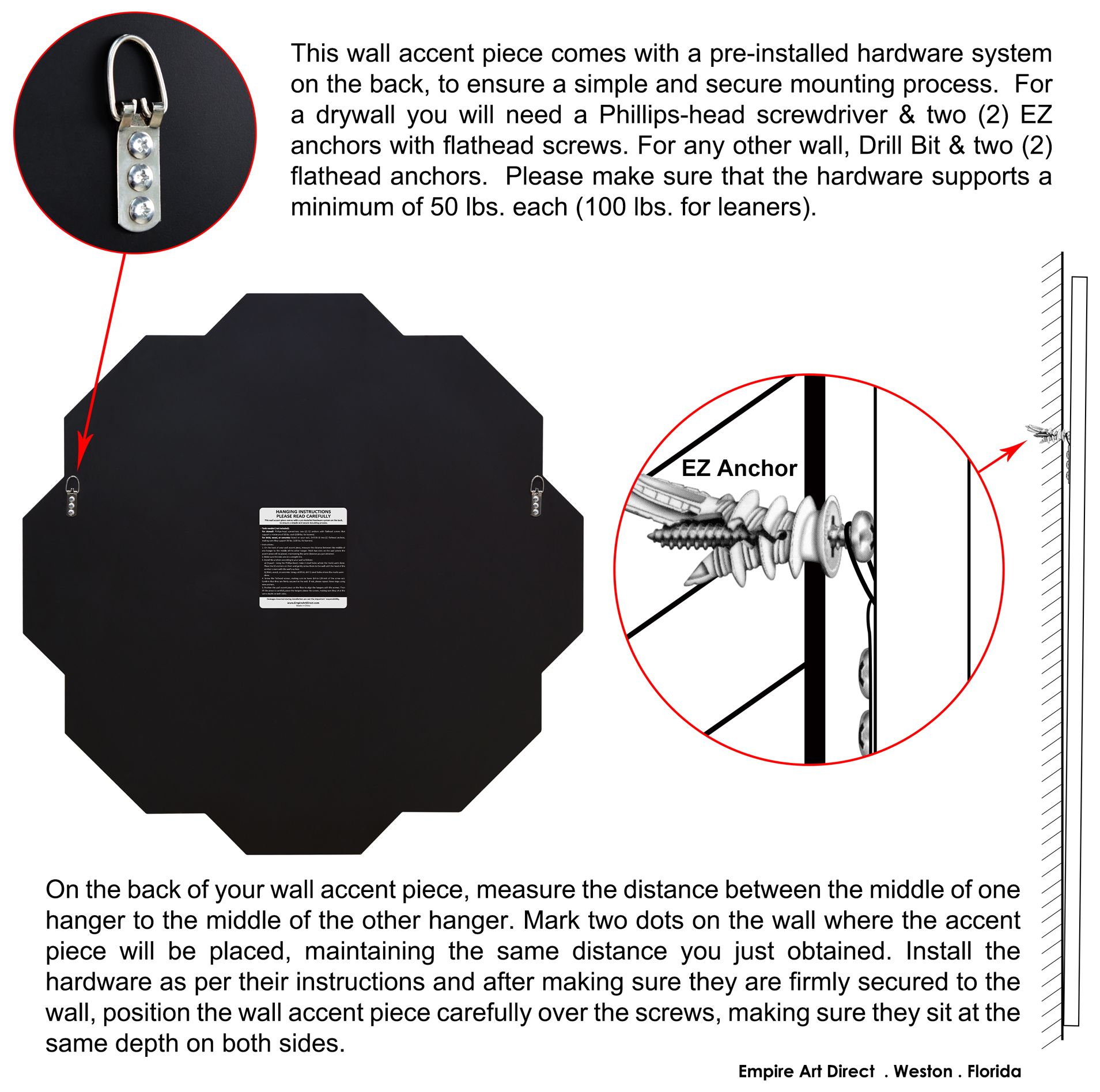Image 7 Empire Art Direct Interlaced 34" Round Beveled Framed Wall Mirror more views