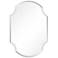 Empire Art Direct Octagonal Scallop Black Matte Finished Wall Mirror