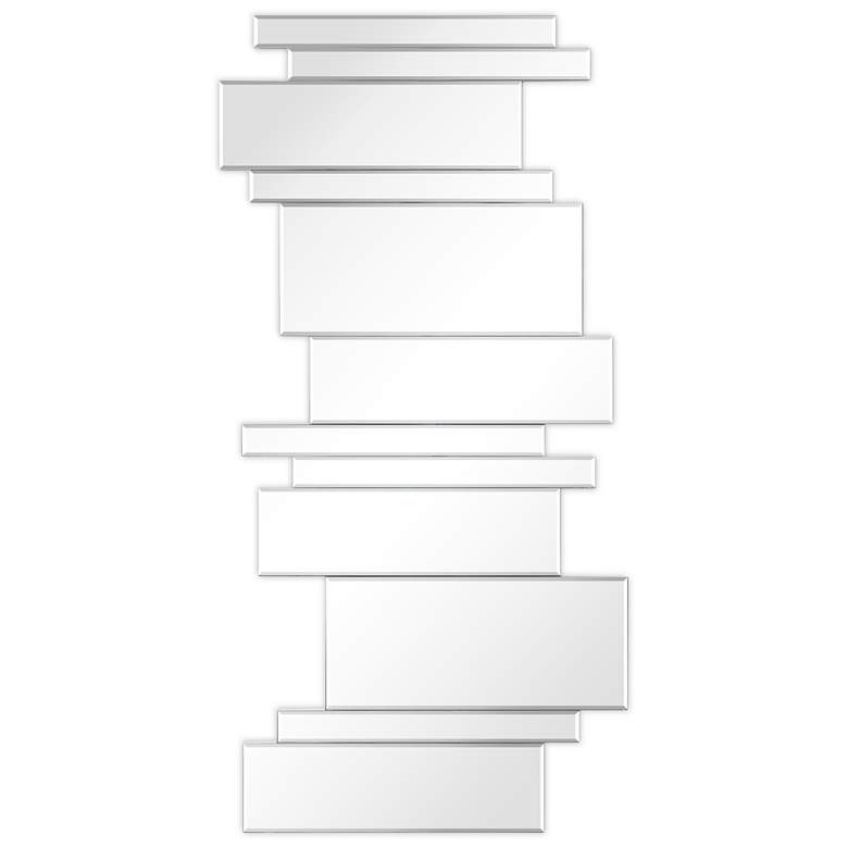 Image 1 Empire Art Direct Silver Multipaneled Zigzags Beveled Wall Mirror