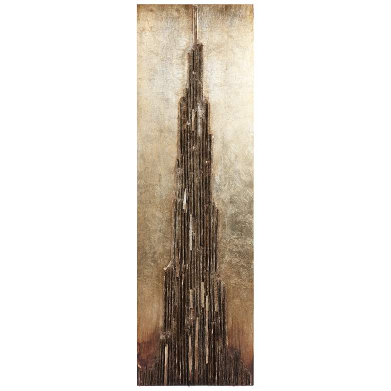 Image 1 Empire Art Direct "Stratified" Handed Painted Rugged Wooden Wall Art