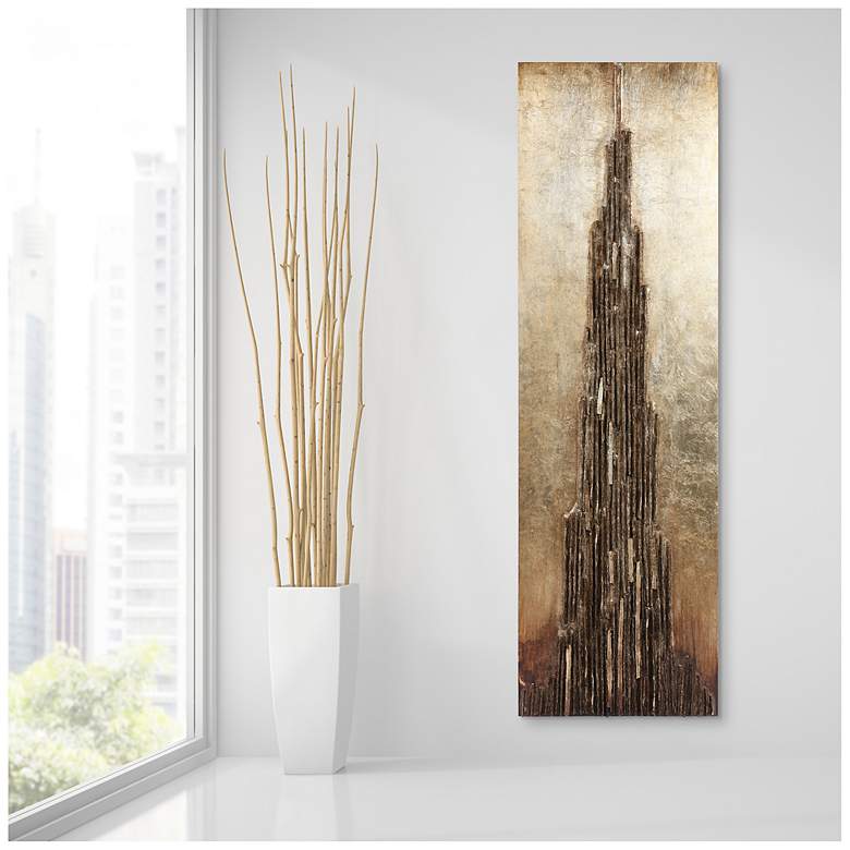 Image 3 Empire Art Direct "Stratified" Handed Painted Rugged Wooden Wall Art more views