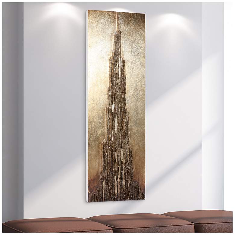 Image 5 Empire Art Direct "Stratified" Handed Painted Rugged Wooden Wall Art more views