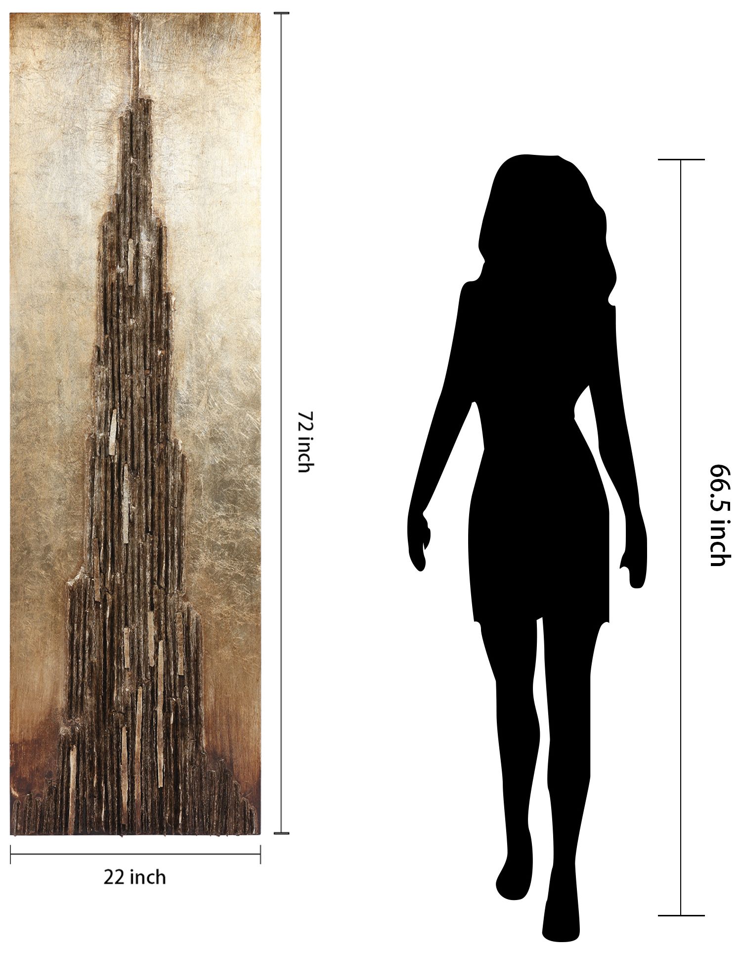 Empire Art Direct "Stratified" Handed Painted Rugged Wooden Wall Art