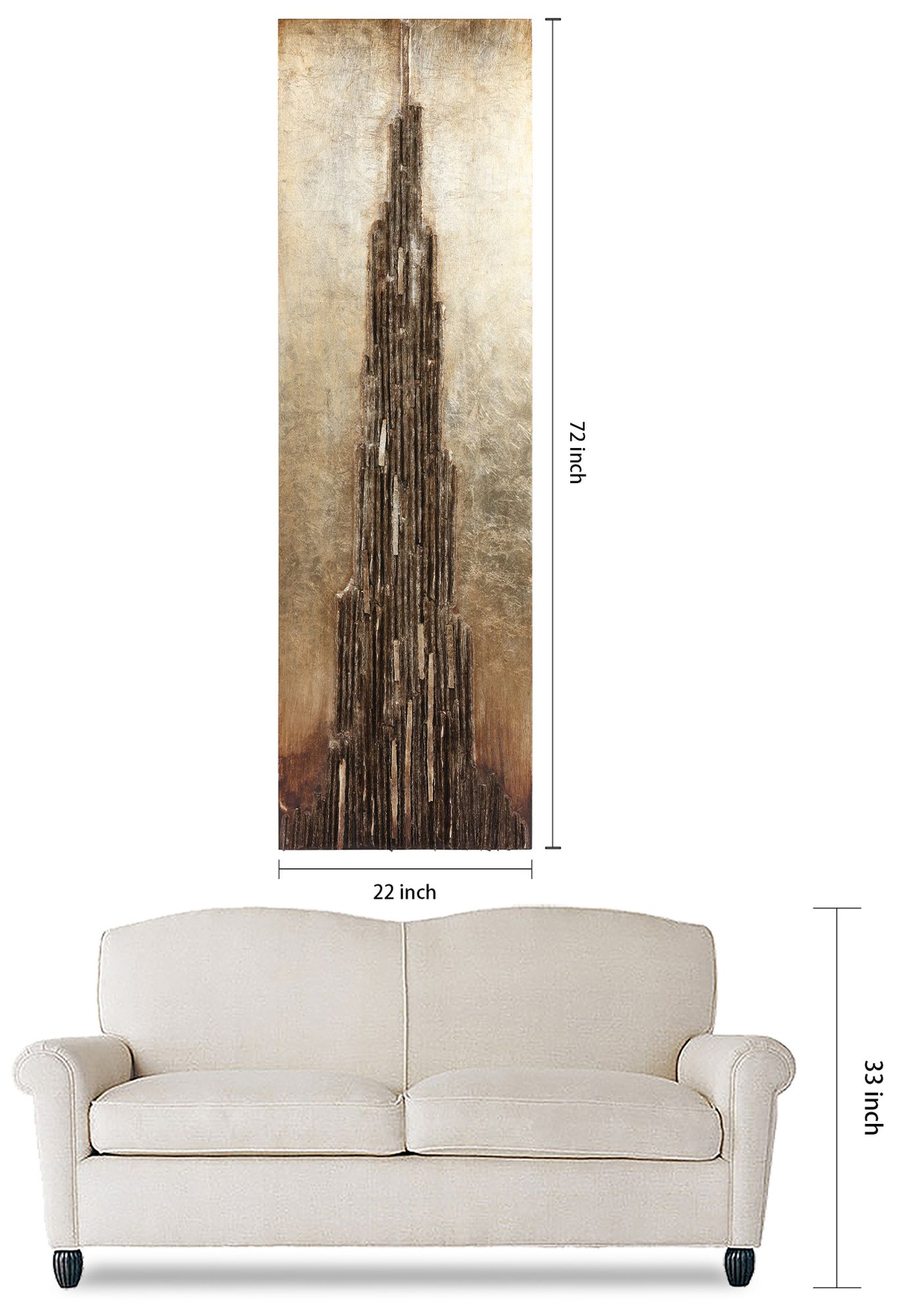 Empire Art Direct "Stratified" Handed Painted Rugged Wooden Wall Art
