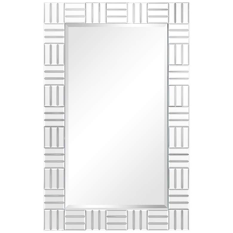 Image 1 Empire Art Direct Subway Tile Rectangular Beveled Framed Wall Mirror