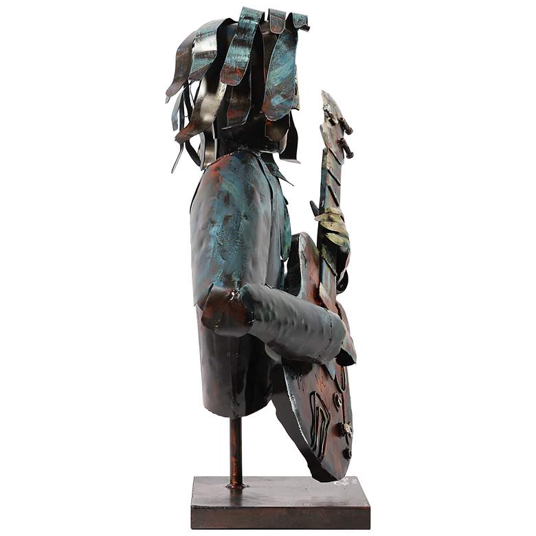 Image 4 Empire Art Direct "The Bassist" Iron Hand-Painted Colorful Art Sculpture more views