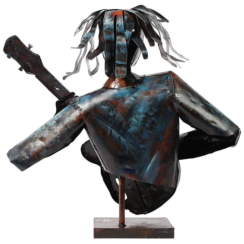 Image 5 Empire Art Direct "The Bassist" Iron Hand-Painted Colorful Art Sculpture more views