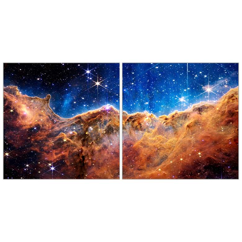 Image 1 Empire Art Direct the Carina Nebula I,II Printed Tempered Glass Wall Art