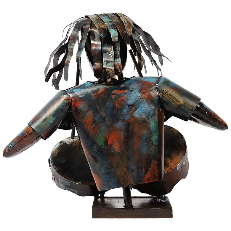 Image 5 Empire Art Direct "The Drummer" Iron Hand-Painted Colorful Art Sculpture more views