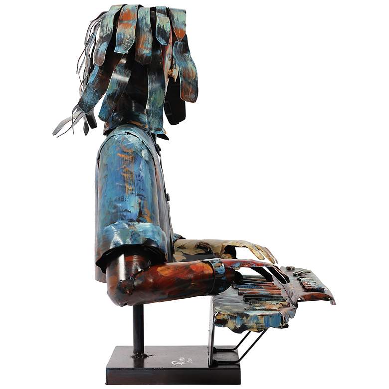 Image 4 Empire Art Direct "The Pianist" Iron Hand-Painted Colorful Art Sculpture more views