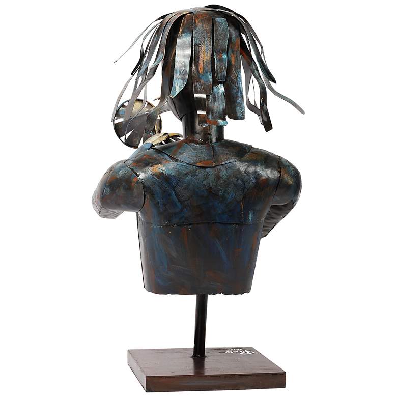 Image 5 Empire Art Direct "The Trumpeter" Iron Hand-Painted Colorful Art Sculpture more views