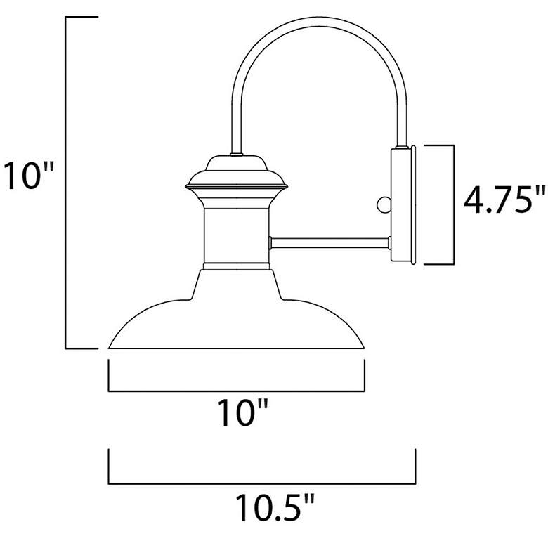 Image 5 Empire Bronze 10" Outdoor Wall Mount Lamp more views