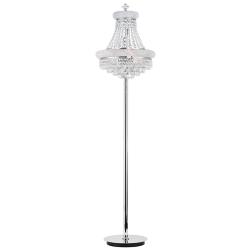 Empire Chrome and Crystal Floor Lamp