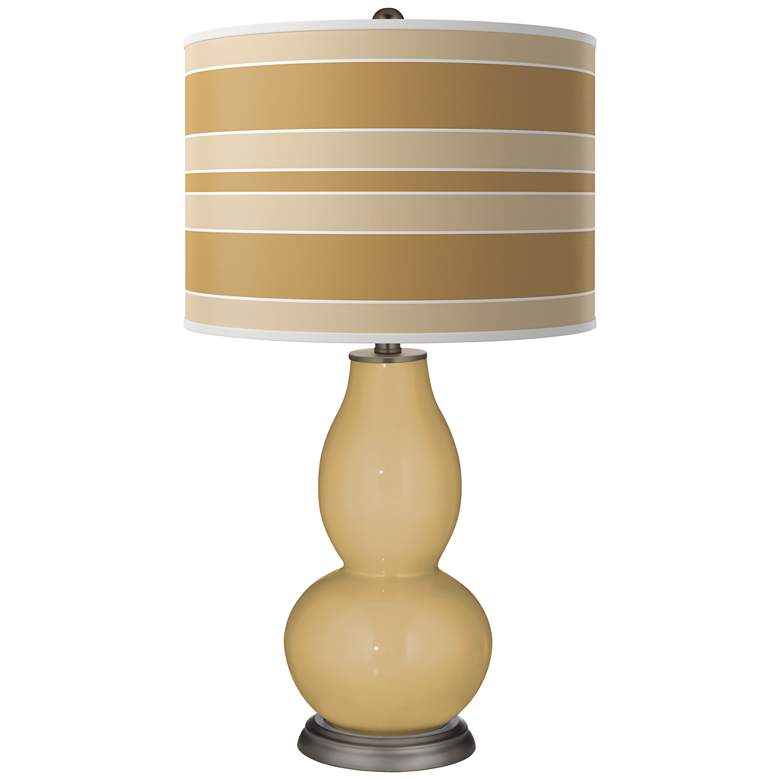 Image 1 Empire Gold Bold Stripe Double Gourd Table Lamp