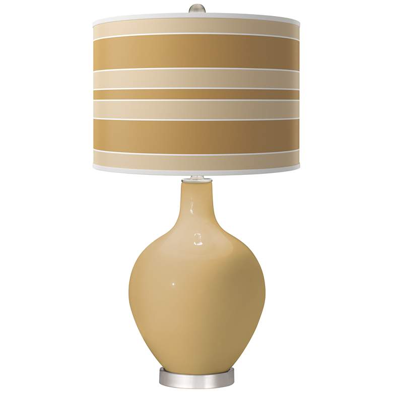 Image 1 Empire Gold Bold Stripe Ovo Table Lamp