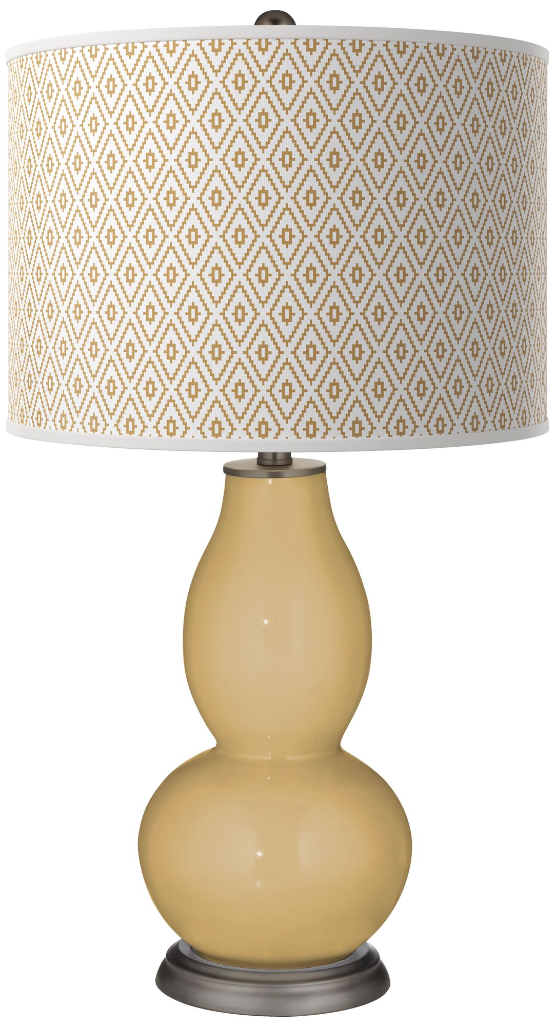 Image Empire Gold Diamonds Double Gourd Table Lamp